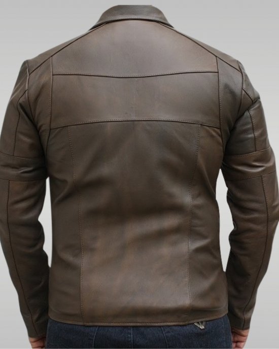 Poseidon - Men’s Leather Jacket  (Earth Brown)