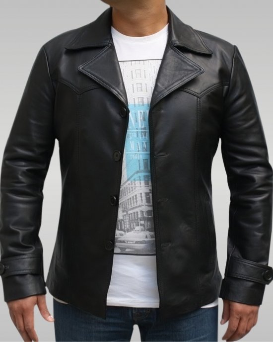Zeus - Men’s Leather Jacket (Black)