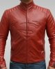Superman - Men's Leather Jacket (Red)