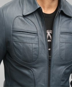 Prometheus - Men’s Leather Jacket (Midnight Blue)