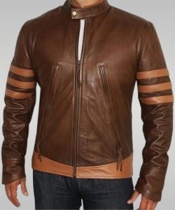 X-Men Origins - Men's Leather Jacket (Antique Brown)