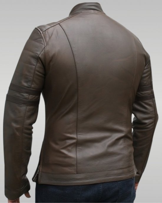 The Hybrid - Men’s Leather Jacket (Antique Olive)