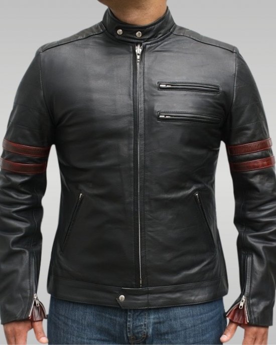 The Hybrid - Men’s Leather Jacket (Black)