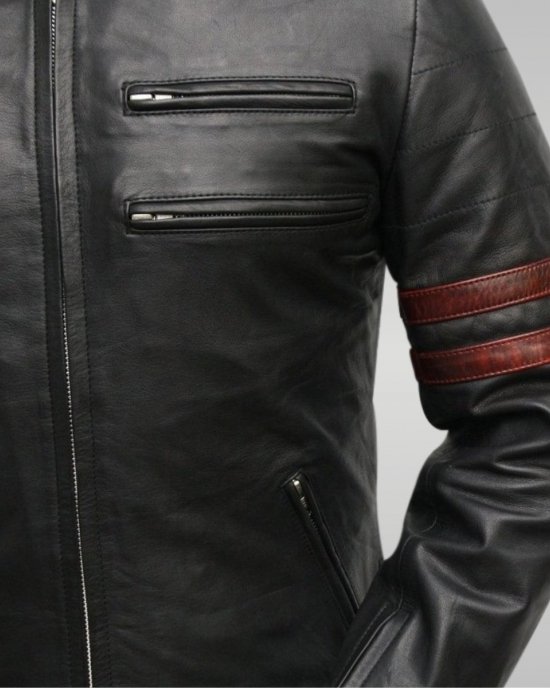 The Hybrid - Men’s Leather Jacket (Black)