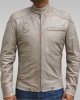 The Lucky Charmer - Men’s Leather Jacket (Beige)