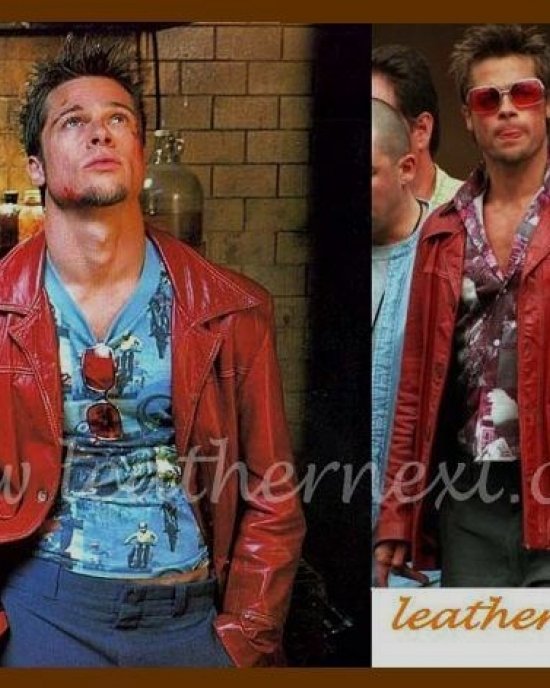 Fight Club - Men's Leather Jacket (Red)