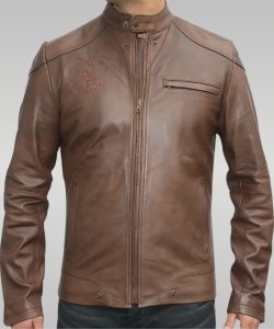 The Lucky Charmer - Men’s Leather Jacket (Earth Brown)