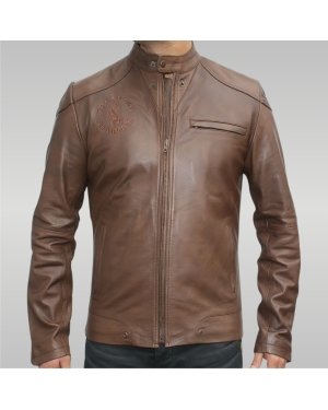 The Lucky Charmer - Men’s Leather Jacket (Earth Brown)
