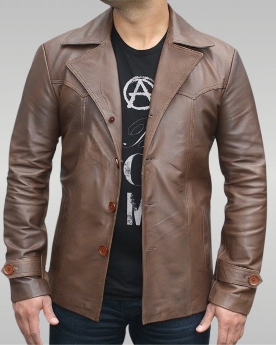 Zeus - Men’s Leather Jacket (Earth Brown)