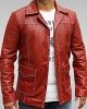Fight Club - Men's Leather Jacket (Red)