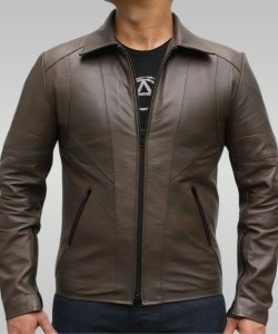 Poseidon - Men’s Leather Jacket  (Earth Brown)