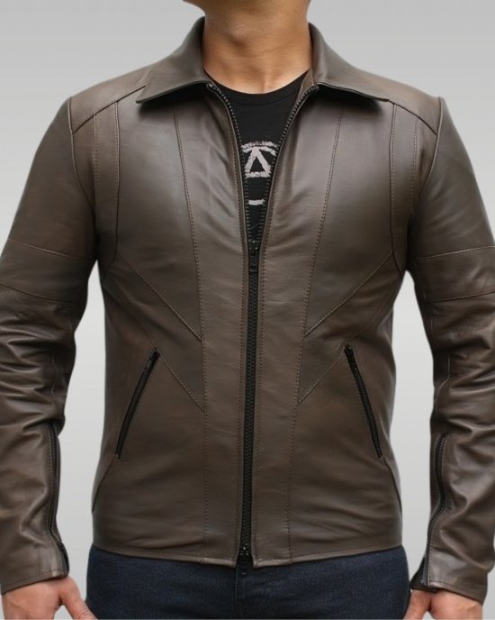 Poseidon - Men’s Leather Jacket (Antique Olive)