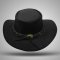 Aussie - Men's Leather Cowboy Bush Hat (Black) Aussie - Men's Leather Cowboy Bush Hat (Black)