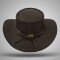 Aussie - Men's Leather Cowboy Bush Hat (Brown) Aussie - Men's Leather Cowboy Bush Hat (Brown)