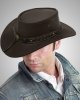 Aussie - Men's Leather Cowboy Bush Hat (Brown)