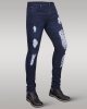 Immense - Men's Super Skinny Ripped Jeans (Dark Blue)