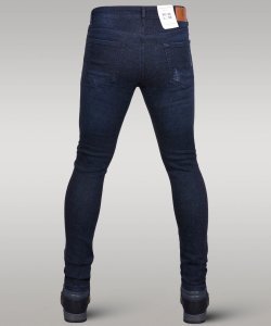 Immense - Men's Super Skinny Ripped Jeans (Dark Blue)