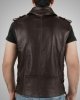 Enigma - Men’s Leather Waistcoat (Brown)