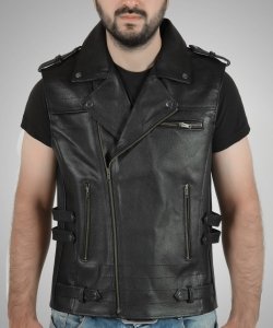 Enigma - Men’s Leather Waistcoat (Black) Enigma - Men’s Leather Waistcoat (Black)