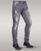 Immense - Men's Super Skinny Ripped Jeans (Grey)