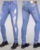 Immense - Men's Super Skinny Ripped Jeans (Iced Blue)