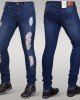 Immense - Men's Super Skinny Ripped Jeans (Midnight Blue)
